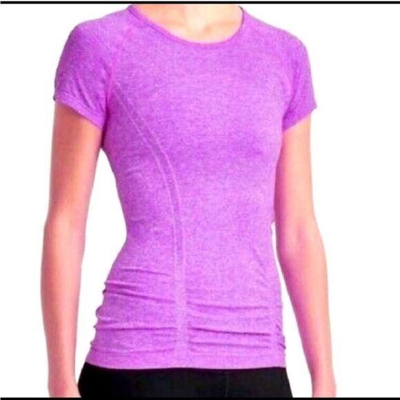 Athleta Fastest Track Short Sleeve Top - Heather Purple XS - Picture 1 of 3